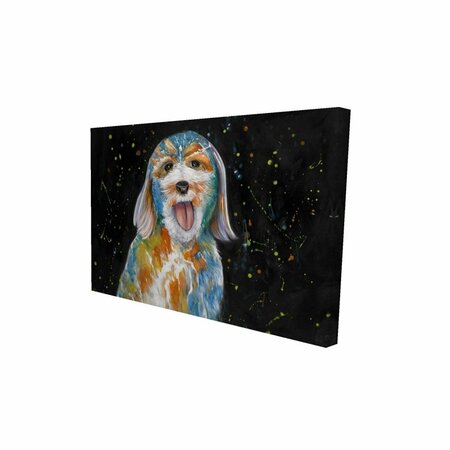 FONDO 20 x 30 in. Abstract Labradoodle-Print on Canvas FO2788318